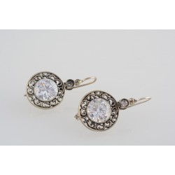 Ασημένια χειροποίητα σκουλαρίκια με ζιργκόν