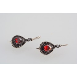 Ασημένια χειροποίητα σκουλαρίκια με ζιργκόν