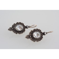 Ασημένια χειροποίητα σκουλαρίκια με ζιργκόν