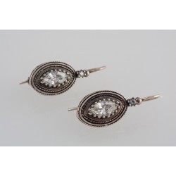 Ασημένια χειροποίητα σκουλαρίκια με ζιργκόν