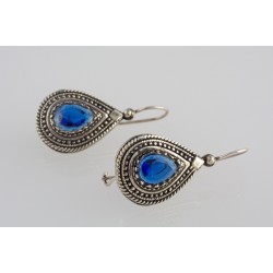 Ασημένια χειροποίητα σκουλαρίκια με ζιργκόν