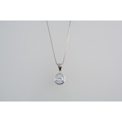 Ασημένιο κολιέ με ζιργκόν