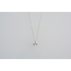 Ασημένιο κολιέ καρδιά με ζιργκόν