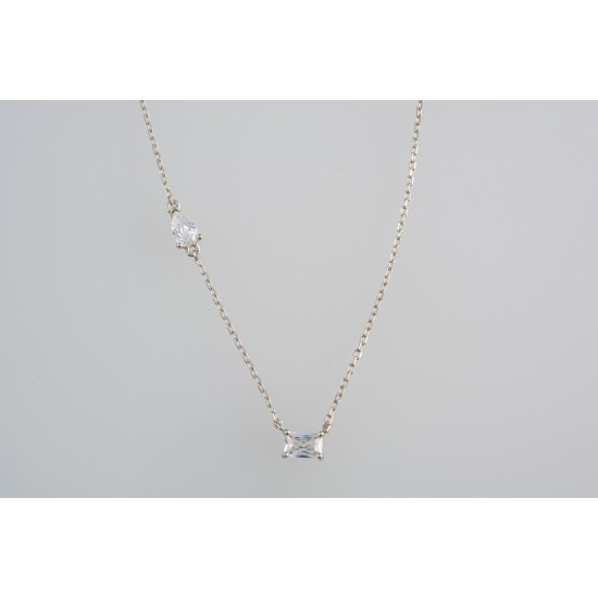 Ασημένιο κολιέ με ζιργκόν