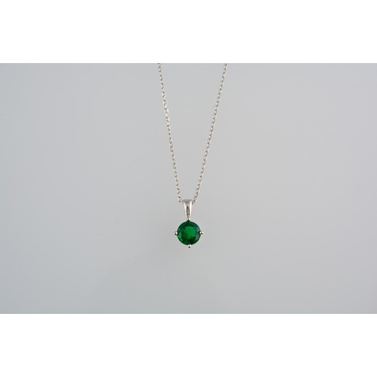 Ασημένιο κολιέ με ζιργκόν