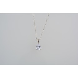 Ασημένιο κολιέ δάκρυ με ζιργκόν