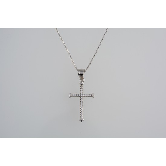 Ασημένιος Σταυρός με ζιργκόν