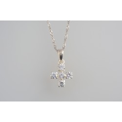 Ασημένιος Σταυρός με ζιργκόν