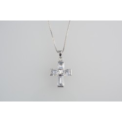 Ασημένιος Σταυρός με ζιργκόν