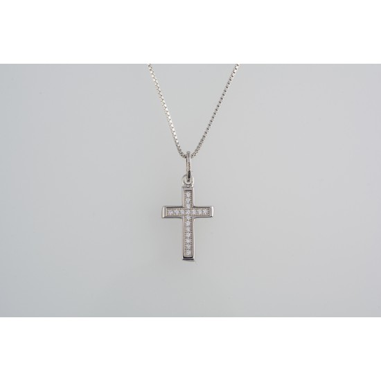 Ασημένιος Σταυρός με ζιργκόν