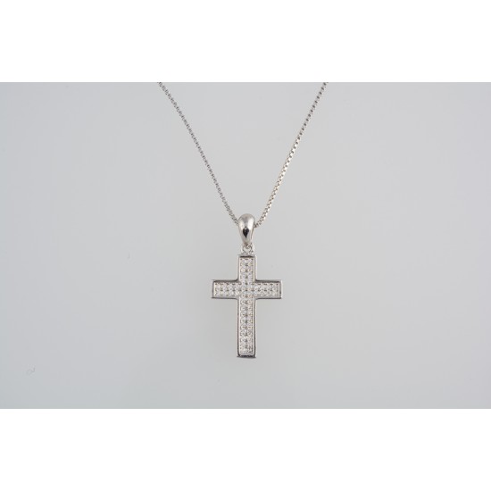 Ασημένιος Σταυρός με ζιργκόν