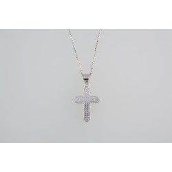 Ασημένιος Σταυρός με ζιργκόν