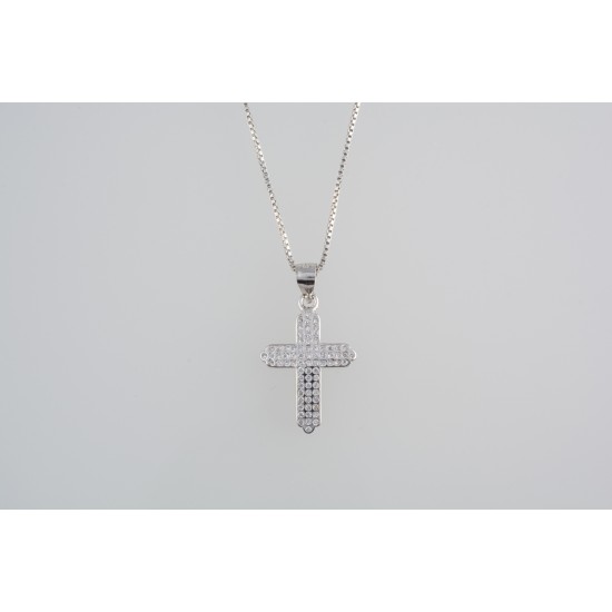 Ασημένιος Σταυρός με ζιργκόν