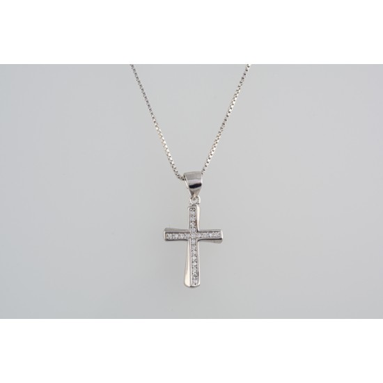 Ασημένιος Σταυρός με ζιργκόν