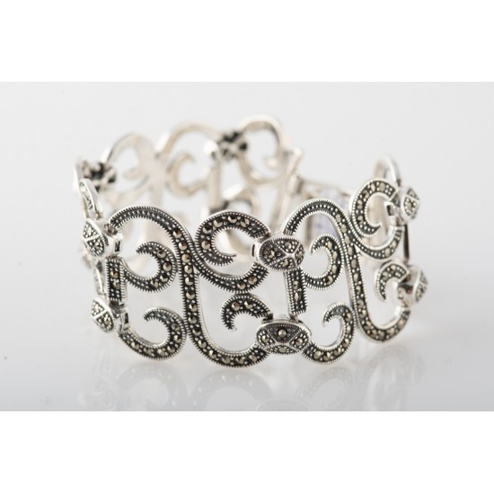 Ασημένιο Βραχιόλι με μαρκασίτη