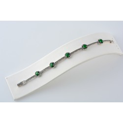 Ασημένιο Βραχιόλι με μαρκασίτη και ζιργκόν