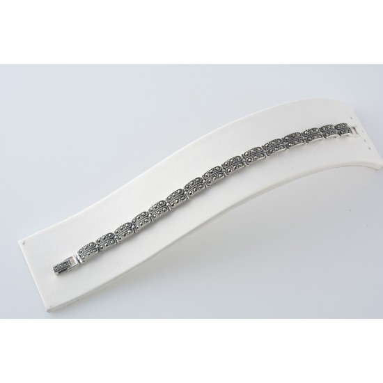 Ασημένιο Βραχιόλι με μαρκασίτη