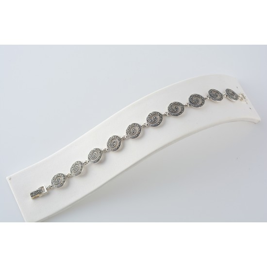 Ασημένιο Βραχιόλι με μαρκασίτη