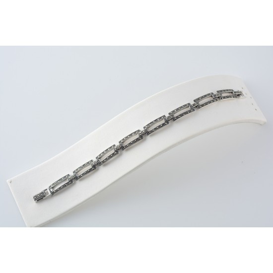 Ασημένιο Βραχιόλι με μαρκασίτη