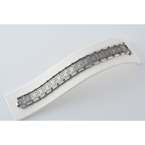 Ασημένιο Χειροποίητο Βραχιόλι Σκαλιστό