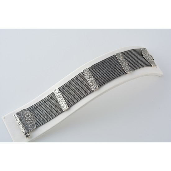 Ασημένιο Χειροποίητο Βραχιόλι Αλυσιδωτό 