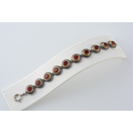 Ασημένιο Χειροποίητο Βραχιόλι με ζιργκόν