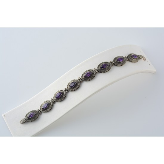 Ασημένιο Χειροποίητο Βραχιόλι με ζιργκόν