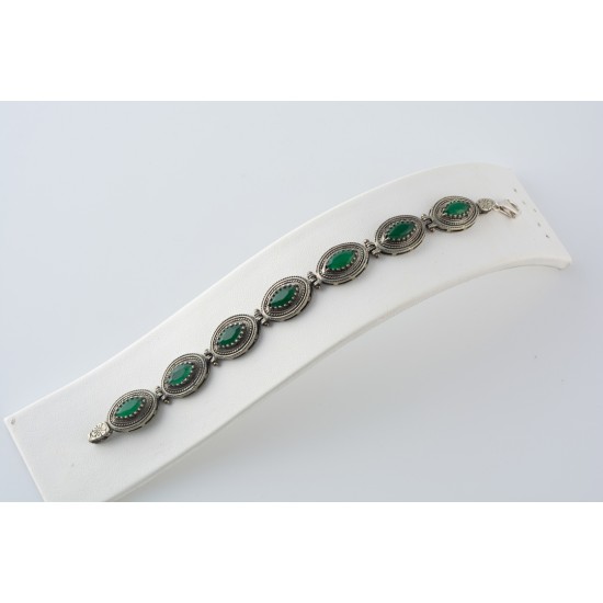 Ασημένιο Χειροποίητο Βραχιόλι με ζιργκόν