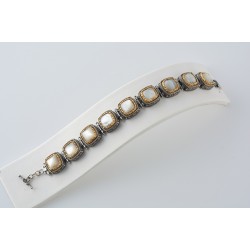 Ασημένιο Χειροποίητο Βραχιόλι με φίλντισι