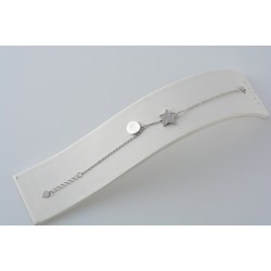 Ασημένιο βραχιόλι αστέρι με ζιργκόν