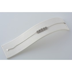 Ασημένιο βραχιόλι κύκλοι με ζιργκόν