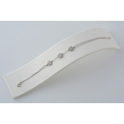 Ασημένιο βραχιόλι "Νιφάδες Χιονιού" με ζιργκόν