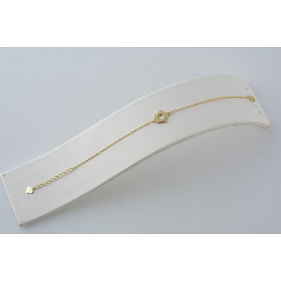 Ασημένιο επιχρυσωμένο βραχιόλι "Μαργαρίτα"