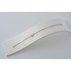 Ασημένιο βραχιόλι "Πεταλούδα" με σμάλτο και ζιργκόν